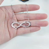 Personalized Double Name Heart Necklace
