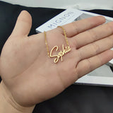Stainless Steel Necklace Double Name Heart Infinity Symbol Pendant Choker