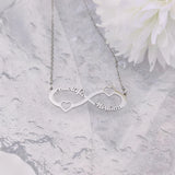 Personalized Double Name Heart Necklace