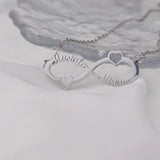 Personalized Double Name Heart Necklace