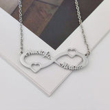 Personalized Double Name Heart Necklace