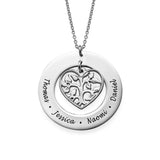 Custom Tree of Life Pendant Necklace with Engraved Name