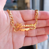 Personalized Stainless Steel Crown Name Butterfly Necklace Gift