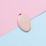 Stainless Steel Oval Stamping Charms Pendant 20pcs