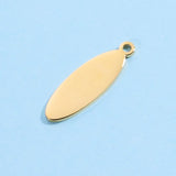 Stainless Steel Oval Loop Charms 20pcs