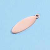 Stainless Steel Oval Loop Charms 20pcs