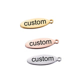 Stainless Steel Oval Loop Charms 20pcs