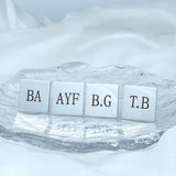 Personalized Stainless Steel Glossy Letters Cufflinks for Men