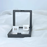 Personalized Stainless Steel Glossy Letters Cufflinks for Men