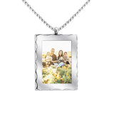 Custom Stainless Steel Photo Necklace Engraved Wedding Picture