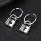 Personalized Stainless Steel Lock Earrings