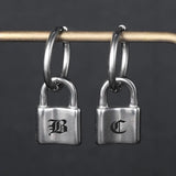 Personalized Stainless Steel Lock Earrings