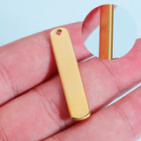 20pcs Stainless Steel Rectangle Bar Charms for DIY Jewelry Making