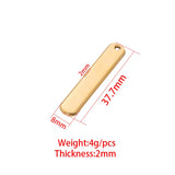 20pcs Stainless Steel Rectangle Bar Charms for DIY Jewelry Making