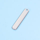 20pcs Stainless Steel Rectangle Bar Charms for DIY Jewelry Making