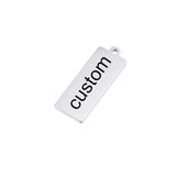 20pcs Rectangle Stainless Steel Stamping Charms Pendant