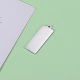 20pcs Rectangle Stainless Steel Stamping Charms Pendant