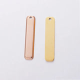 Customizable Stainless Steel Bar Charms Key Ring Pendant Set
