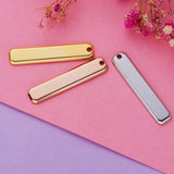 Customizable Stainless Steel Bar Charms Key Ring Pendant Set