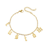 Custom Stainless Steel Letter Bracelet for Women