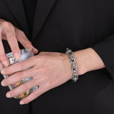 Personalized Stainless Steel Skull Ghost Head Bracelet for Men