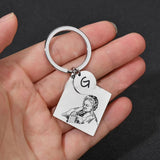 Customized Stainless Steel Engraved Keychain for Dad