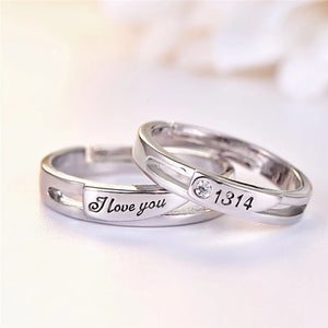 Personalized Stainless Steel Couple Ring Set