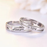 Personalized Stainless Steel Couple Ring Set