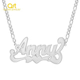 Personalized Stainless Steel Name Necklace Double Plated Nameplate Chains