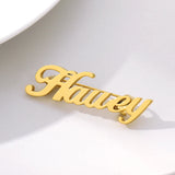 Custom Stainless Steel Name Brooch for Her