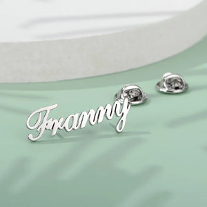 Custom Stainless Steel Name Brooch for Her