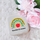 Personalized Teacher Jewelry Box Rainbow Teacher's Jewellery Organizer