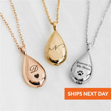 Teardrop Urn Necklace Pendant for Ashes