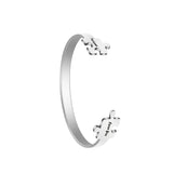 Custom Puzzle Cuff Bangle Stainless Steel Bracelet