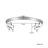 Custom Puzzle Cuff Bangle Stainless Steel Bracelet