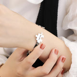 Custom Puzzle Cuff Bangle Stainless Steel Bracelet