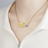 Personalized Hidden Symbol Necklace Engraved Lover Valentines