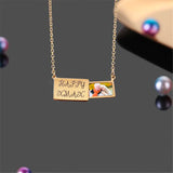 Personalized Hidden Symbol Necklace Engraved Lover Valentines