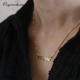 Customized Thai Name Necklace Silver Stainless Steel Pendant