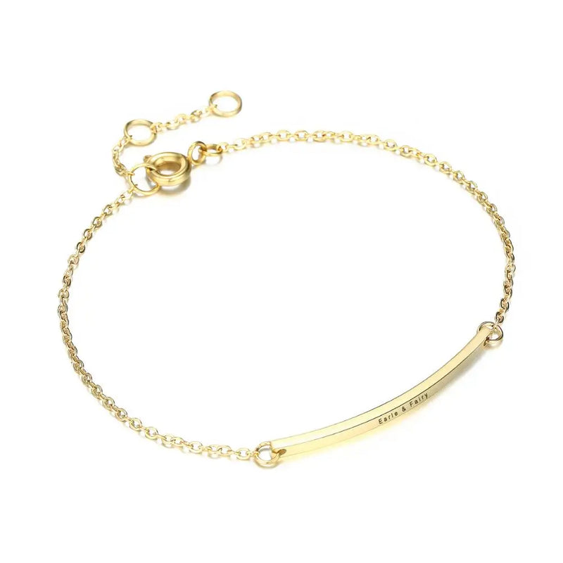 Personalized Thin Bracelets Stainless Steel Name Bracelets for Women