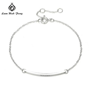 Personalized Thin Bracelets Stainless Steel Name Bracelets for Women