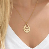 Personalized Water Drop Pendant Necklace for Mother Gift