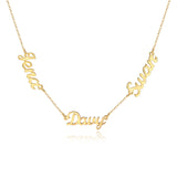 Custom Three Name Necklace Stainless Steel Choker Jewelry