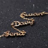 Custom Three Name Necklace Stainless Steel Choker Jewelry