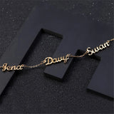Custom Three Name Necklace Stainless Steel Choker Jewelry