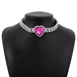Personalized Tidal Current Necklace Heart Rhinestone Necklace