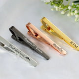 Engraved Name Tie Bar Stainless Steel Necktie Clip