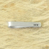 Personalized Hand Stamped Monogram Tie Clip
