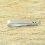 Personalized Hand Stamped Monogram Tie Clip