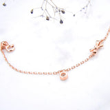 Personalized Tiny Bowknot Bracelet 925 Sterling Silver Dainty Link Chain for Her
